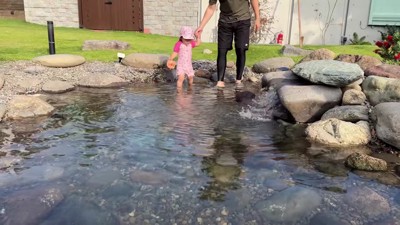 ほのちゃんが池に入ると…