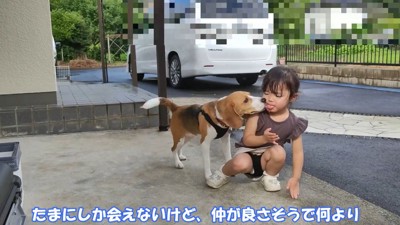 お顔をペロッ♪