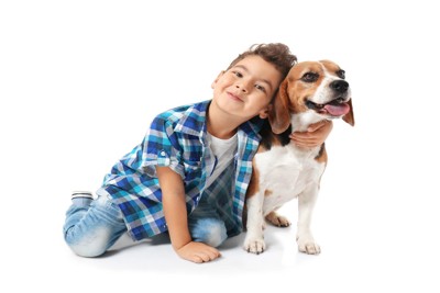 男の子と犬