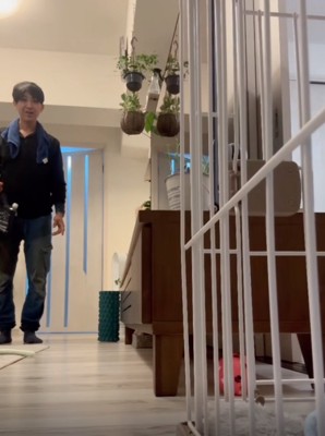 その場で固まるお父さん