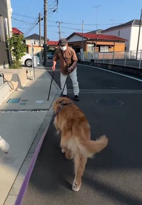 おじいちゃんの元へ向かうりく君