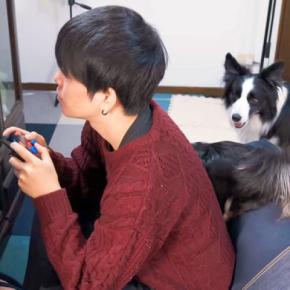 ゲームに夢中なパパに『構ってアピール』をした犬→ヤキモチを妬いてしまい…まるで彼女のような『可愛すぎる態度』が16万再生「愛を感じる」