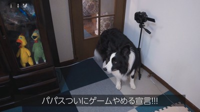 「ゲームやめます!」と宣言するパパさん