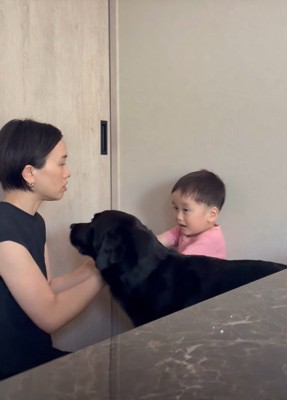 「ママ、怒らないで」