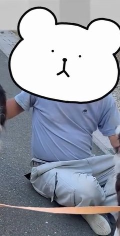 休憩中の親方