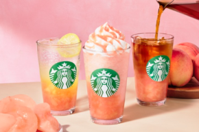真夏にぴったり！スターバックスサマー第4弾「3つの幸せピーチ」が登場