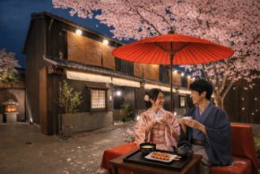 春の京都で“時をこえる茶屋体験” Nazuna京都椿通、桜の下で人と人を結ぶ期間限定イベントを開催