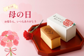 毎年大好評！母の日限定「カーネーション焼印入烏骨鶏かすていら」4/24(金)16時までの受付で一部商品送料無料で販売！
