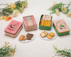 老舗洋菓子メーカーロイスダール×人気イラストレーター くらはしれいのコラボレーション企画 絵本の様なデザイン缶のリーフパイとクッキーを数量限定で販売