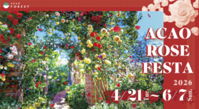 熱海「ACAO FOREST」、約600種4,000株のバラが咲き誇る「ACAO ROSE FESTA 2026」が4月21日より開催!