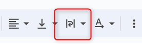 Select Wrap Text icon